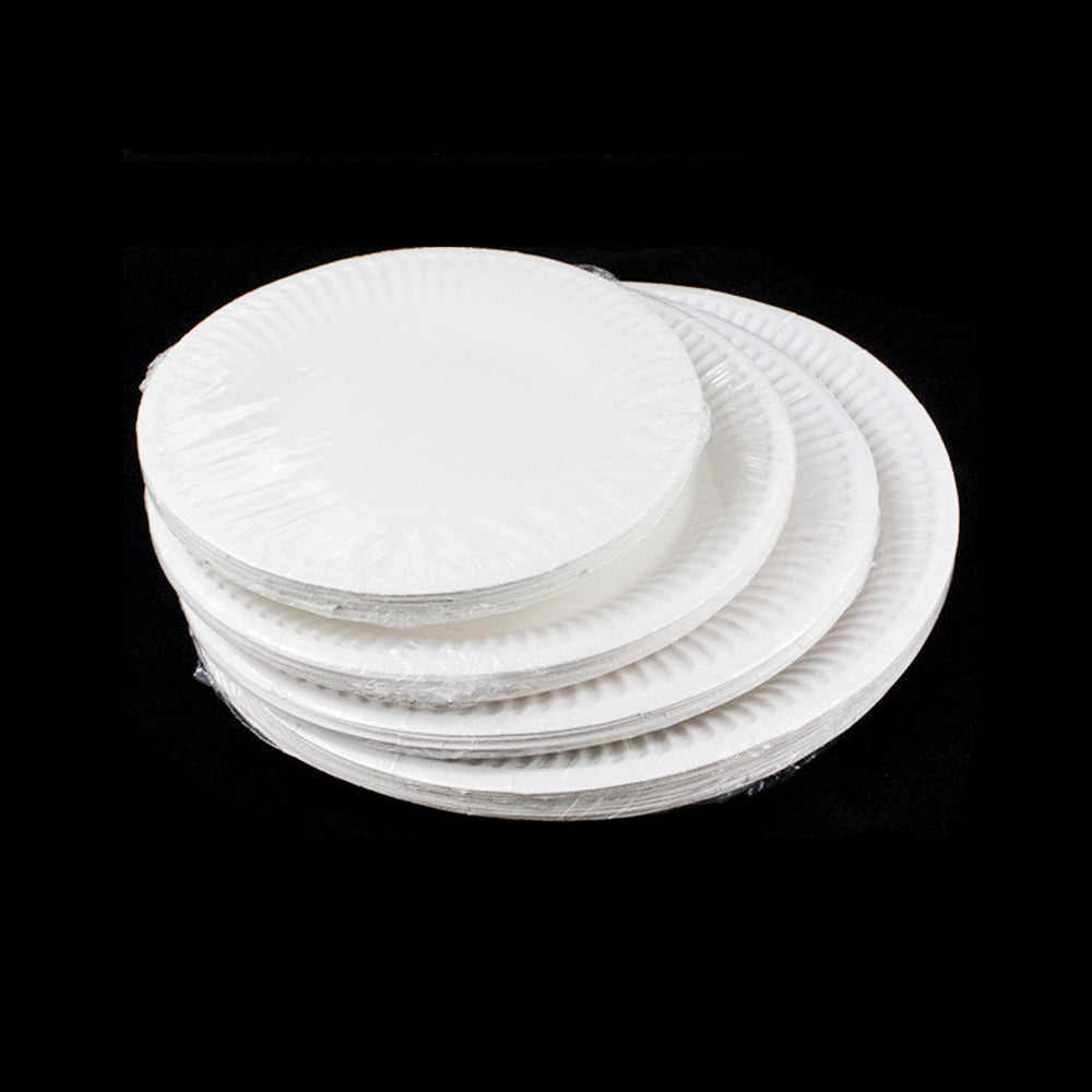 Paper Plate: Disposable White Paper Plates - DIY Birthday Party Set
