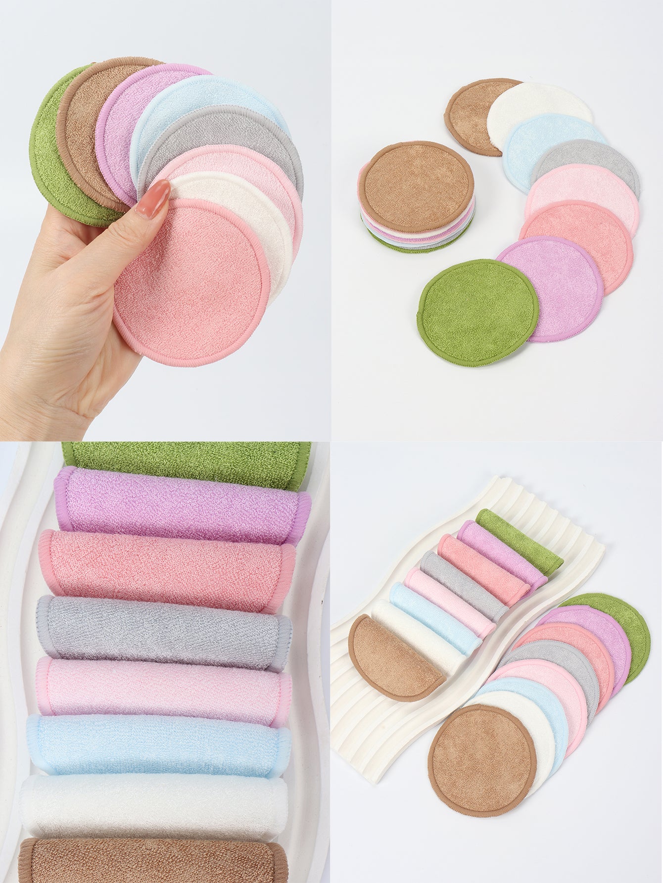 Eco-Friendly Makeup Remover Pads - Reusable & Washable Set