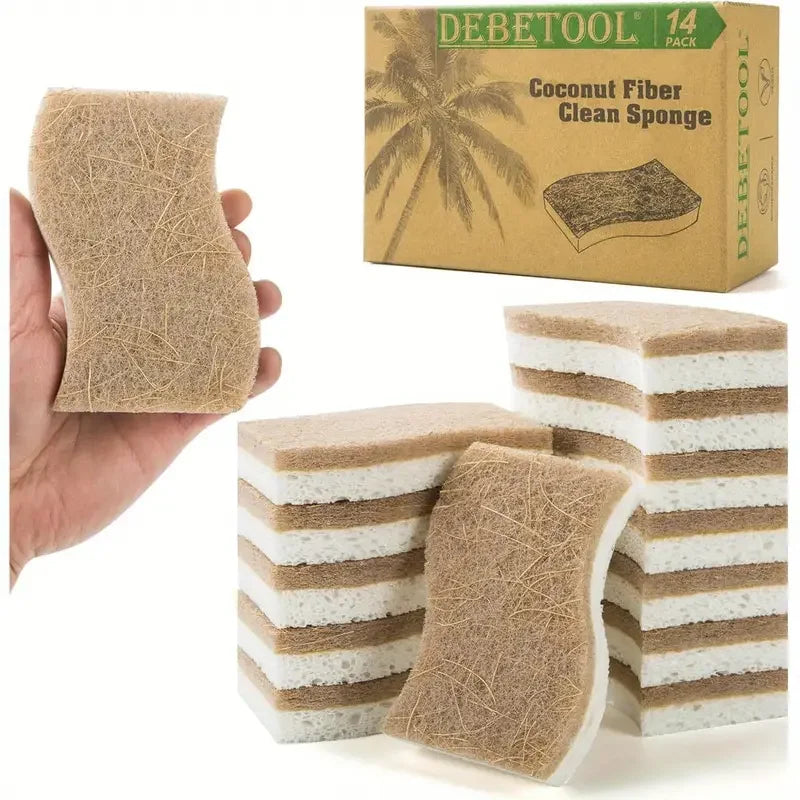 Natural Cellulose Kitchen Sponge & Coconut Scrubber Pack