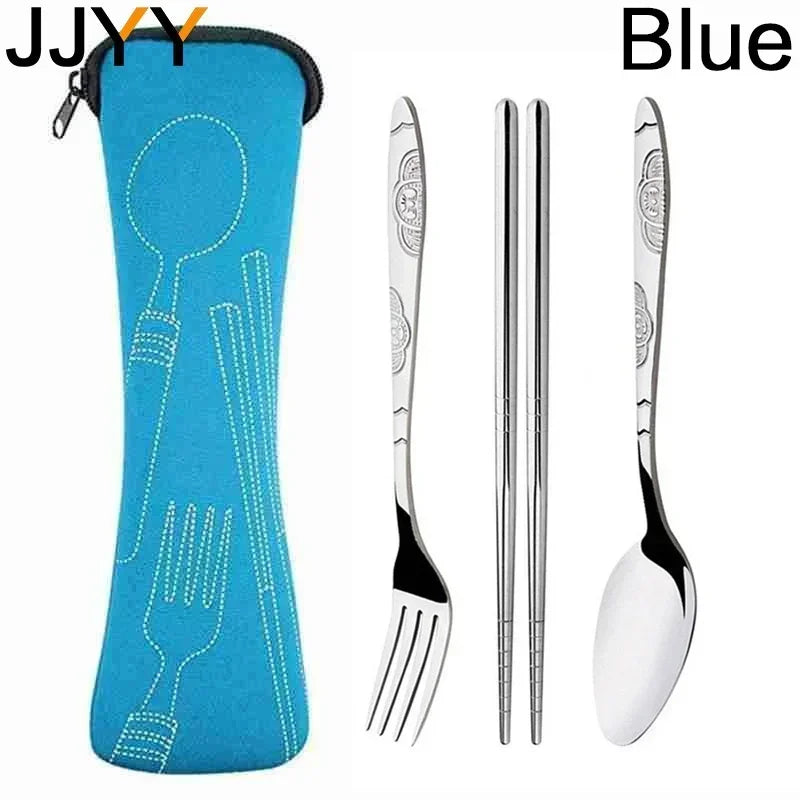 Bamboo Kitchen Utensils: Cutlery Set Eco-Friendly Travel Utensils with Case
