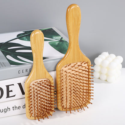 Bamboo Hair Brush: Anti-Static Scalp Massage Comb