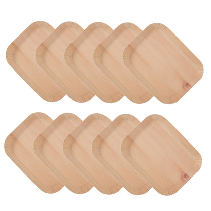 Disposable Wood Grain Plates - Wedding & Party Tableware