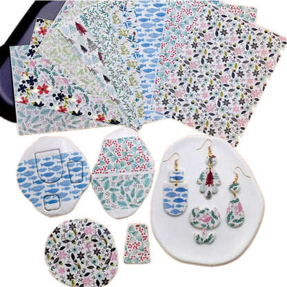 Transfer Paper for Polymer Clay - Forest Floral Design