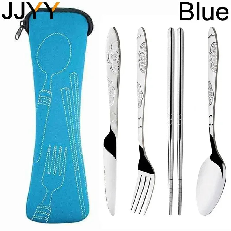 Bamboo Kitchen Utensils: Cutlery Set Eco-Friendly Travel Utensils with Case