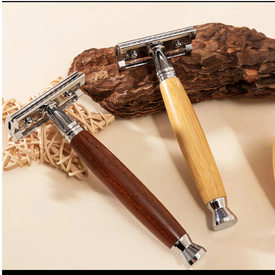Double Edge Razor - Eco-Friendly Wood Handle Shaver