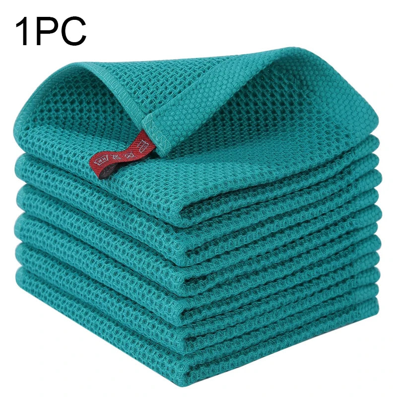 Cotton Honeycomb Dishcloth - Soft, Absorbent, Quick-Dry