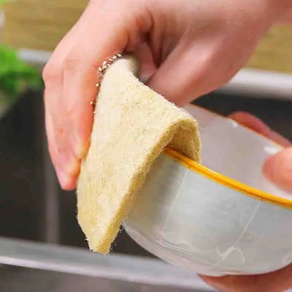 5PCS Sisal Kitchen Cleaning Cloth Eco-friendly Plant Cleaning Sponge for Pot Bowl Dishwashing Cloth Kitchen Accessories