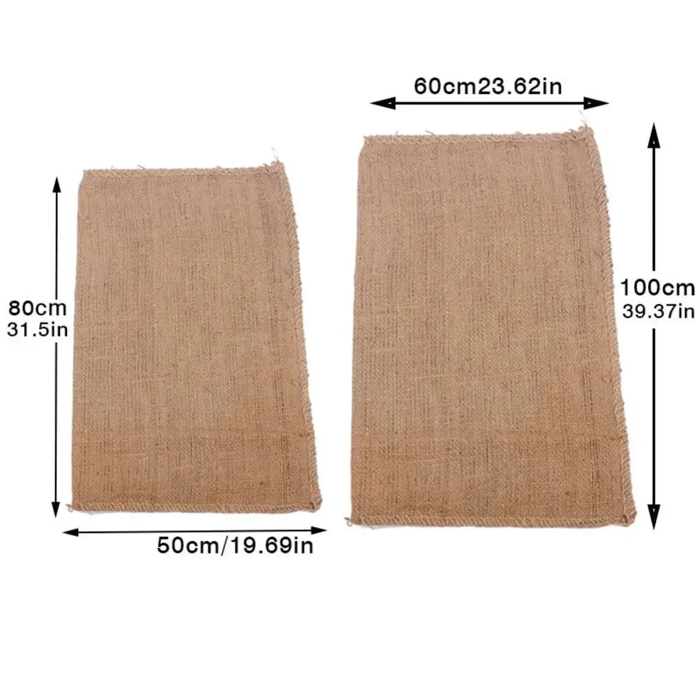 1Pc Burlap Bag Potato Sack Race Bags Biodegradable Reusable Burlap Sack Food-Safe Sacks for Field Day Games Vegetables Gardening