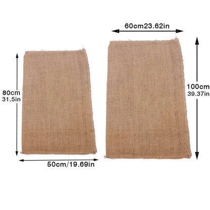 1Pc Burlap Bag Potato Sack Race Bags Biodegradable Reusable Burlap Sack Food-Safe Sacks for Field Day Games Vegetables Gardening
