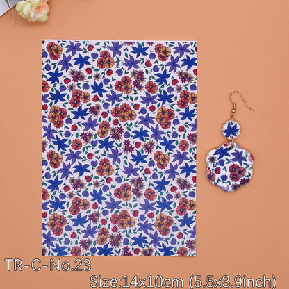Transfer Paper for Polymer Clay - Forest Floral Design