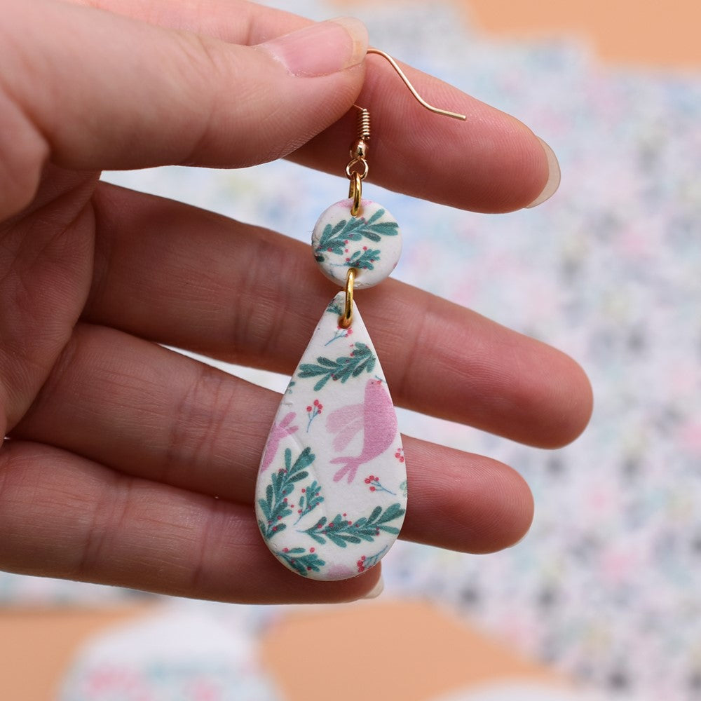 Transfer Paper for Polymer Clay - Forest Floral Design