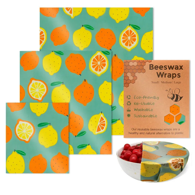 Reusable Beeswax Wraps - Eco-Friendly Food Storage