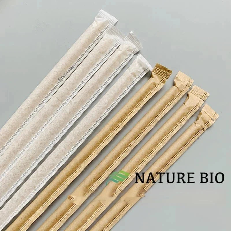 Eco-Friendly Disposable Plant Fiber Straws Biodegradable Food Grade 70Pcs Set for Kids Birthday Party Drinks