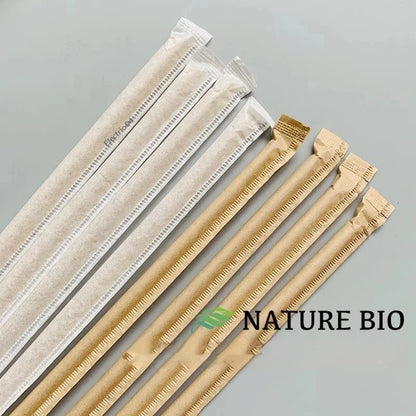Eco-Friendly Disposable Plant Fiber Straws Biodegradable Food Grade 70Pcs Set for Kids Birthday Party Drinks