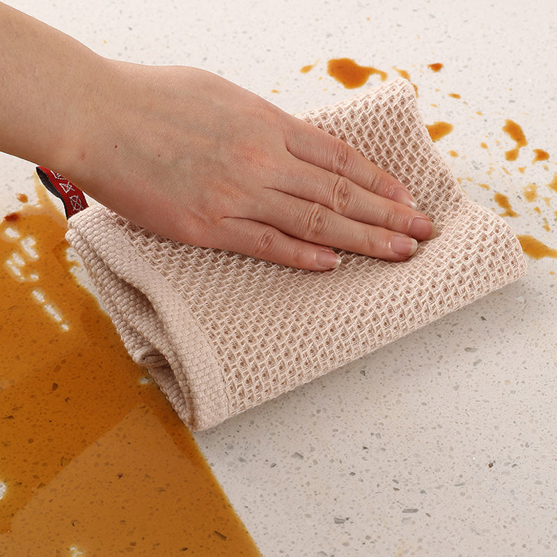 Cotton Honeycomb Dishcloth - Soft, Absorbent, Quick-Dry