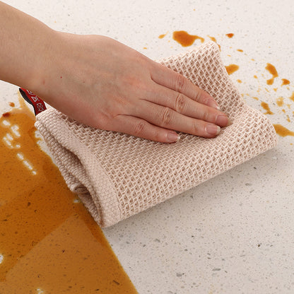 Cotton Honeycomb Dishcloth - Soft, Absorbent, Quick-Dry