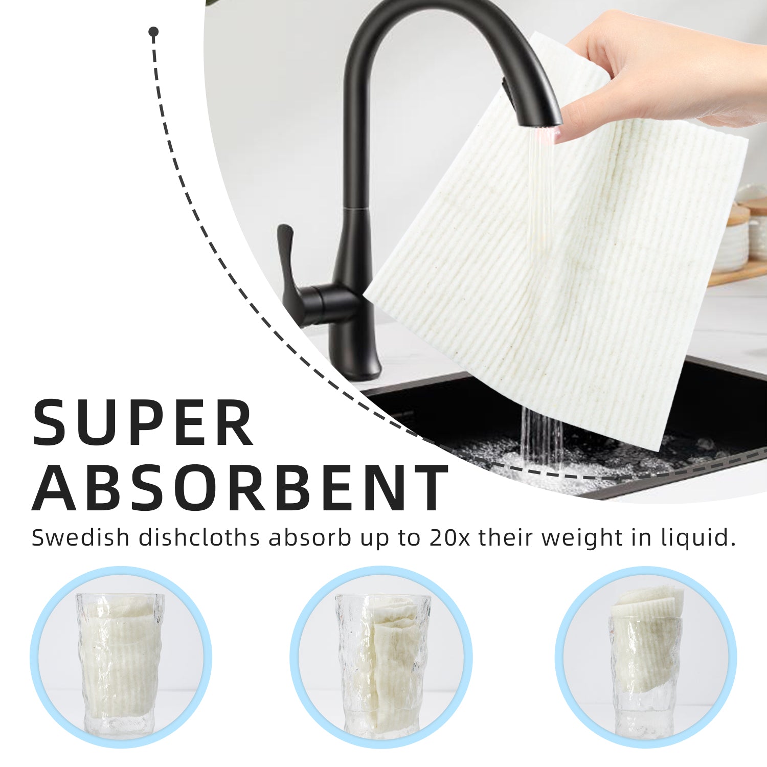 Magic Cleaning Dish Cloths: Absorbent Swedish Dishcloth Set