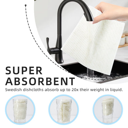 Magic Cleaning Dish Cloths: Absorbent Swedish Dishcloth Set