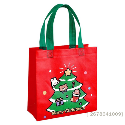 Christmas Tote Bags 5/10Pcs - Eco-Friendly Party Favors