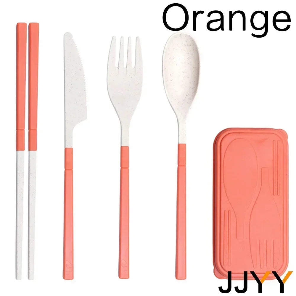 Bamboo Kitchen Utensils: Cutlery Set Eco-Friendly Travel Utensils with Case