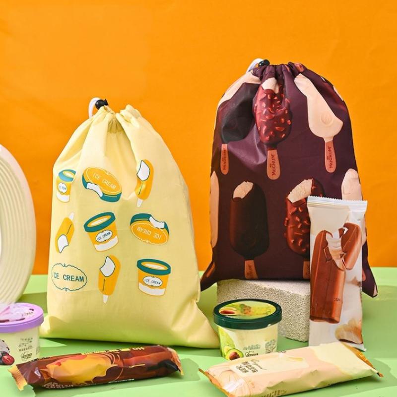 Drawstring Bag - Fruit & Veggie Reusable & Insulated Bags 