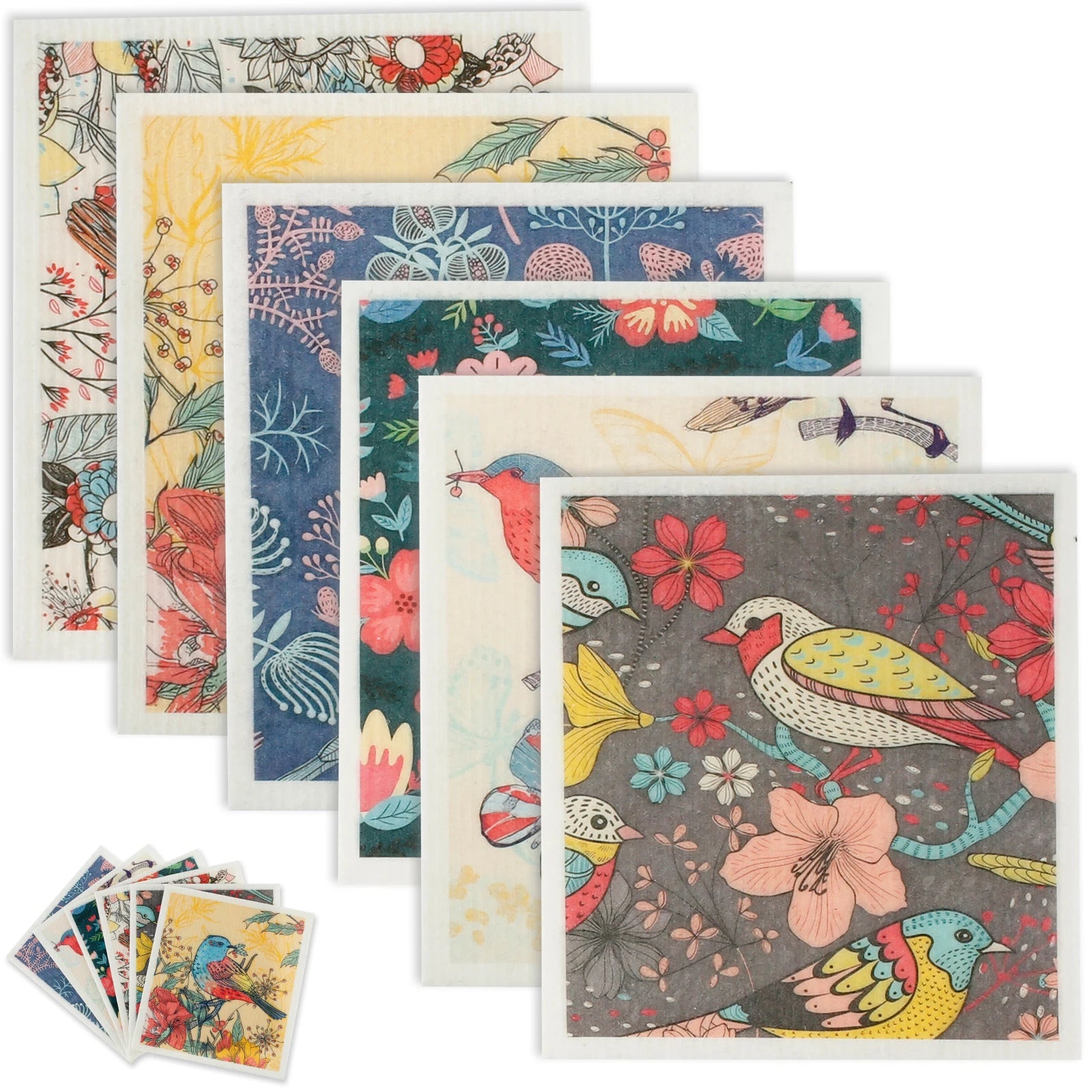 6PCS Colorful bird