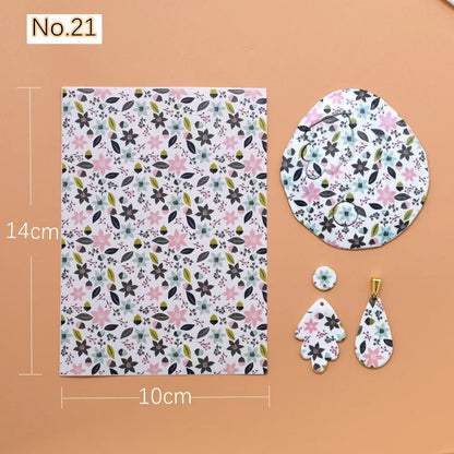 Transfer Paper for Polymer Clay - Forest Floral Design