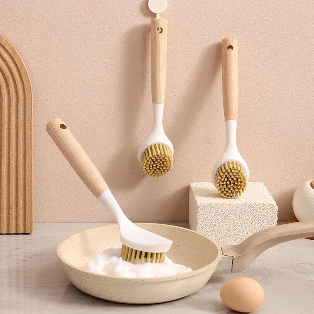 White Dish Scrubber Brush - Ergonomic, 1 Pack, 23x5.5cm