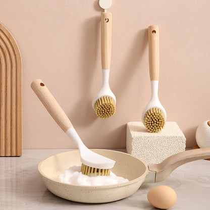 White Dish Scrubber Brush - Ergonomic, 1 Pack, 23x5.5cm