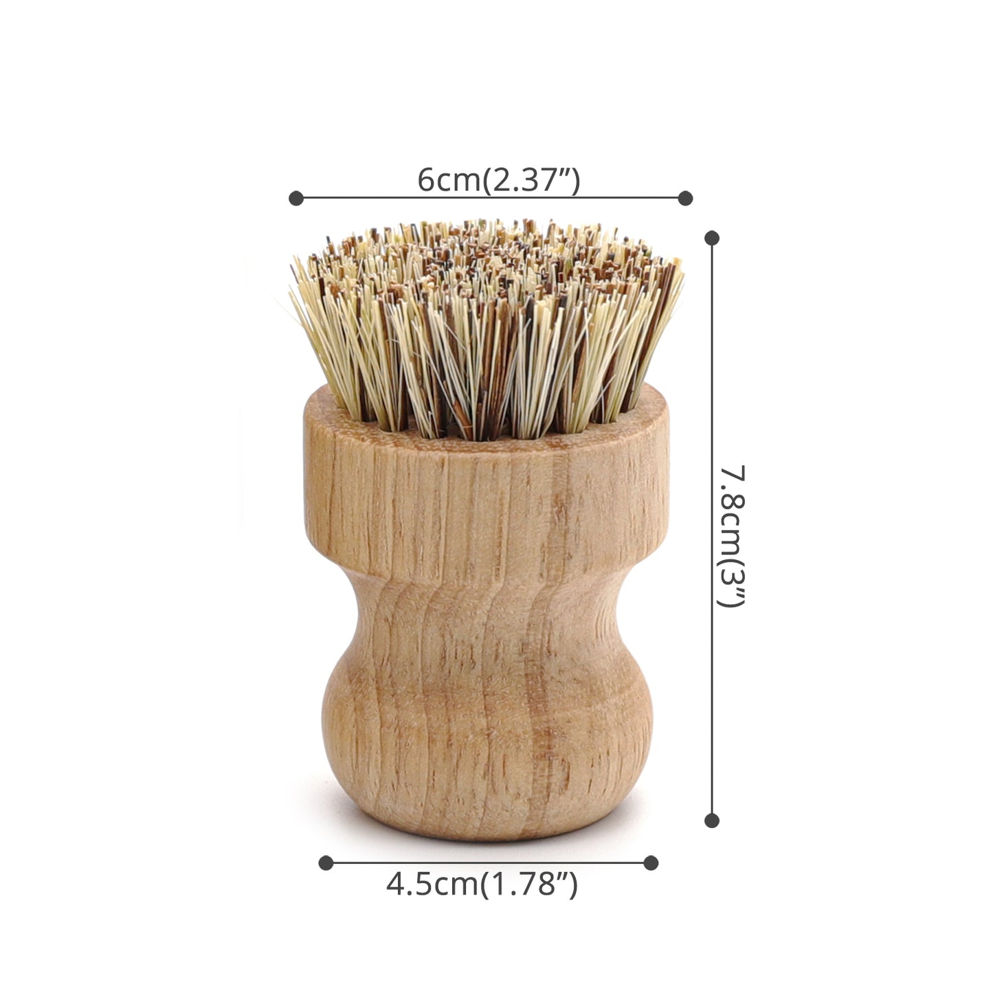 Bamboo Dish Scrub Brushes - Natural Sisal, Eco-Friendly Cleaning