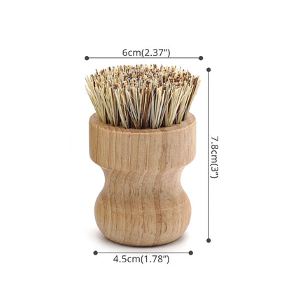 Bamboo Dish Scrub Brushes - Natural Sisal, Eco-Friendly Cleaning