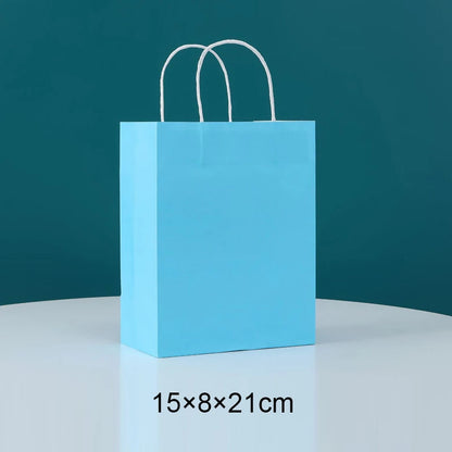 Paper Bags: Candy Colorful Kraft Paper Bags - 5/10/15/20/25pcs with Handles