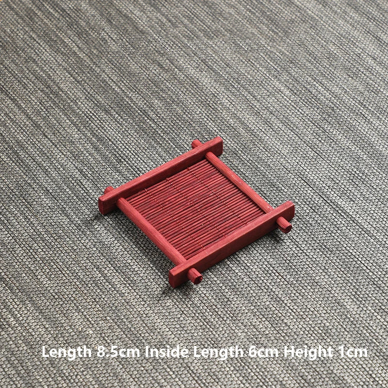 Bamboo Square Tea Coaster Heat-resisting And High-Temperature Cup Mats Table Protector Reusable Wood Accessory Decor