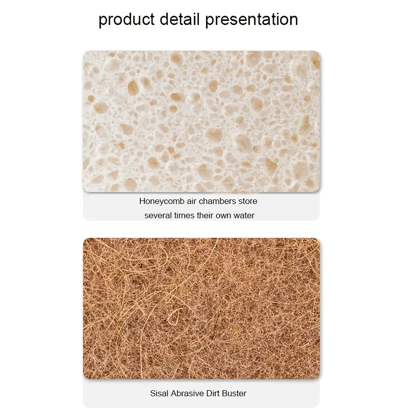 1/6/12PCS Natural Sponge Eco Friendly Kitchen Sponges for Sustainable Living Biodegradable Plant Based Dish Sponge