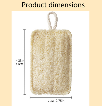 Natural Kitchen Loofah Sponges - 2Pcs Eco Scrubbers