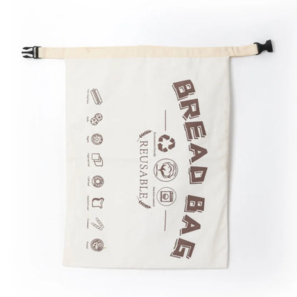 Food Grade Reusable Bread Bags Cotton Cloth with Release Buckle Fresh-Keeping Bread Bags Reusable TPU Lining Bread Storage Bags