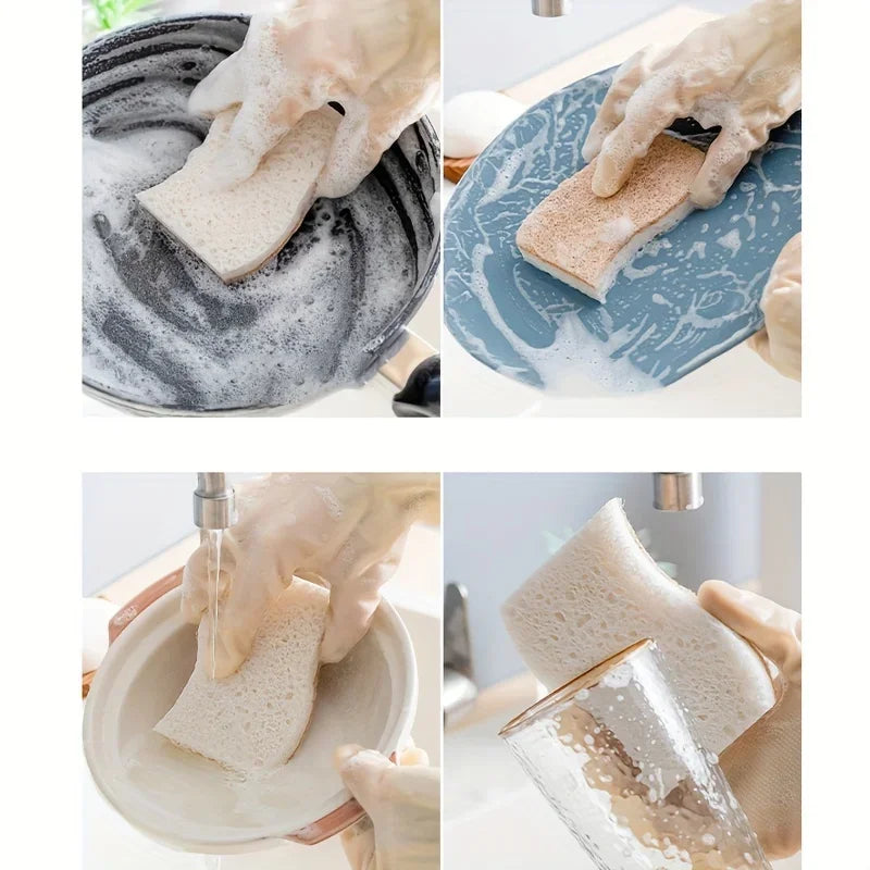 1/6/12PCS Natural Sponge Eco Friendly Kitchen Sponges for Sustainable Living Biodegradable Plant Based Dish Sponge