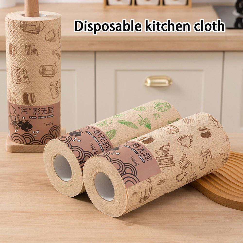 Multi-Purpose Wet Wipes - 50 Sheet Roll, Cute Patterns