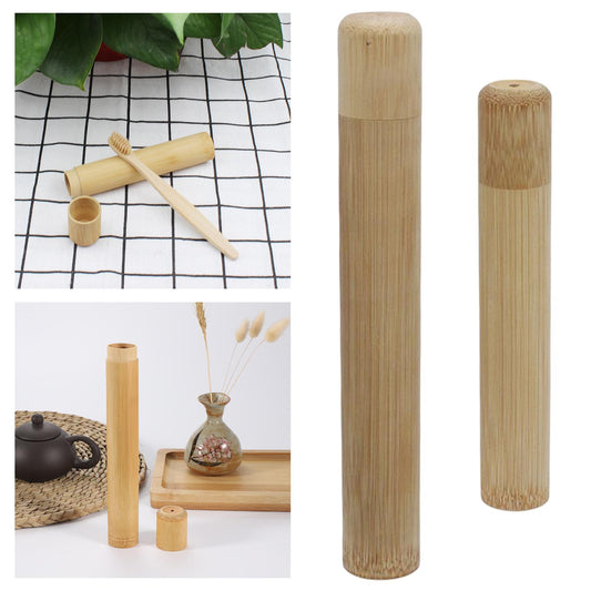 Bamboo Toothbrush Case: Eco Travel Holder & Storage Tube