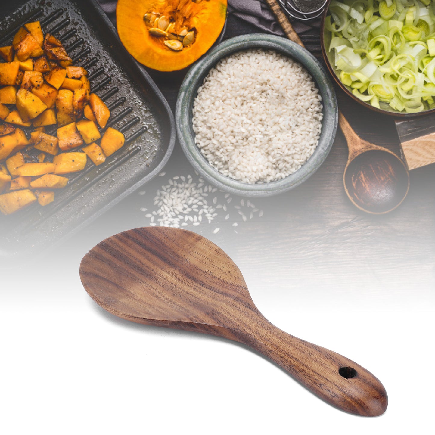 Wood Spoon - Large Wooden Kitchen Paddle Scoop