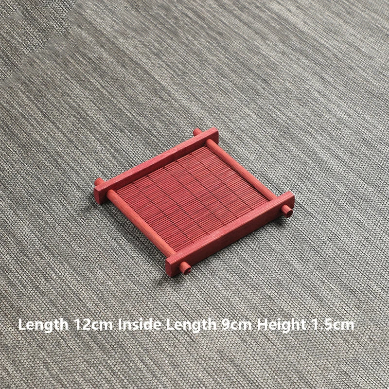 Bamboo Square Tea Coaster Heat-resisting And High-Temperature Cup Mats Table Protector Reusable Wood Accessory Decor