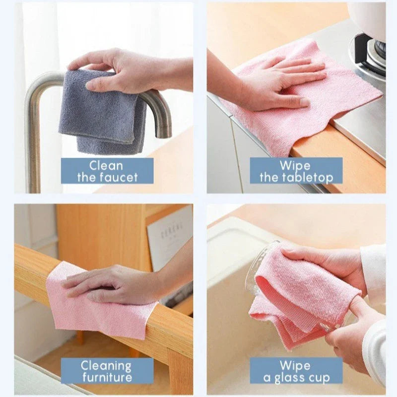 Cleaning Wipes: Microfiber Reusable Kitchen Cloth Roll