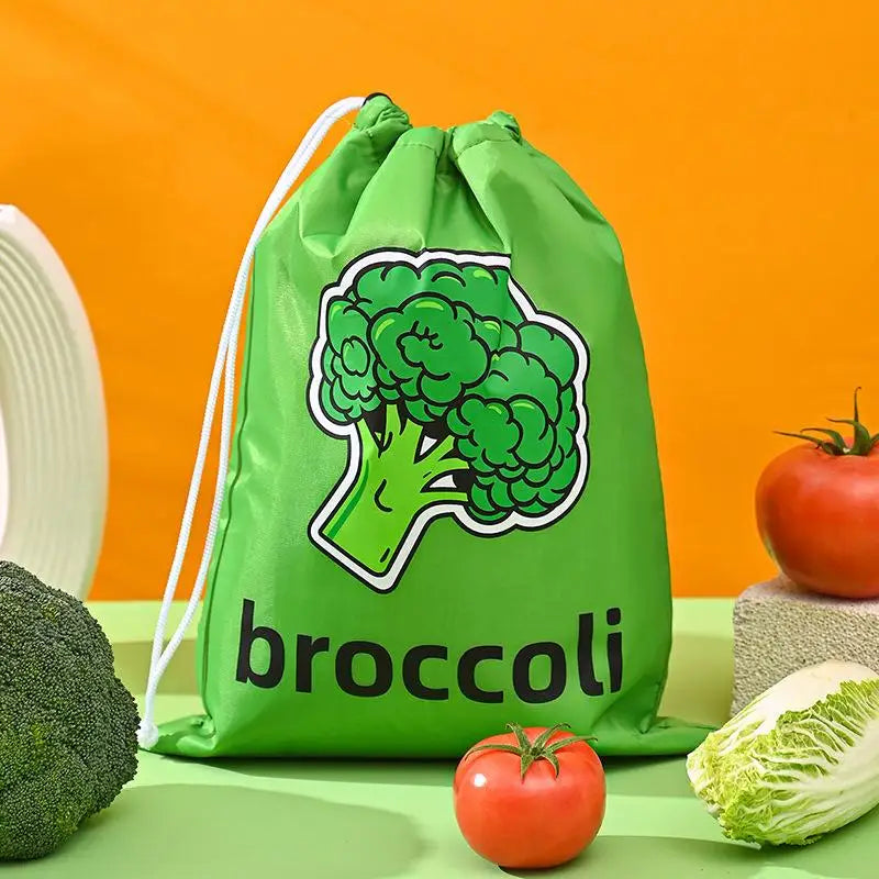 Drawstring Bag - Fruit & Veggie Reusable & Insulated Bags 