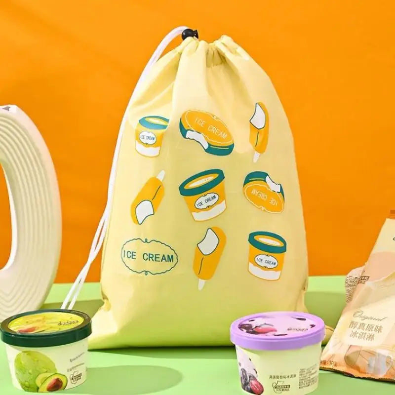 Drawstring Bag - Fruit & Veggie Reusable & Insulated Bags 