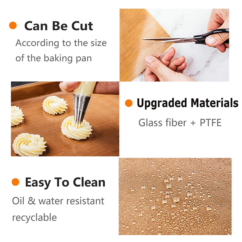 Baking Sheet: Reusable Non-Stick Baking Mat Sheets - 40x60cm/30x40cm