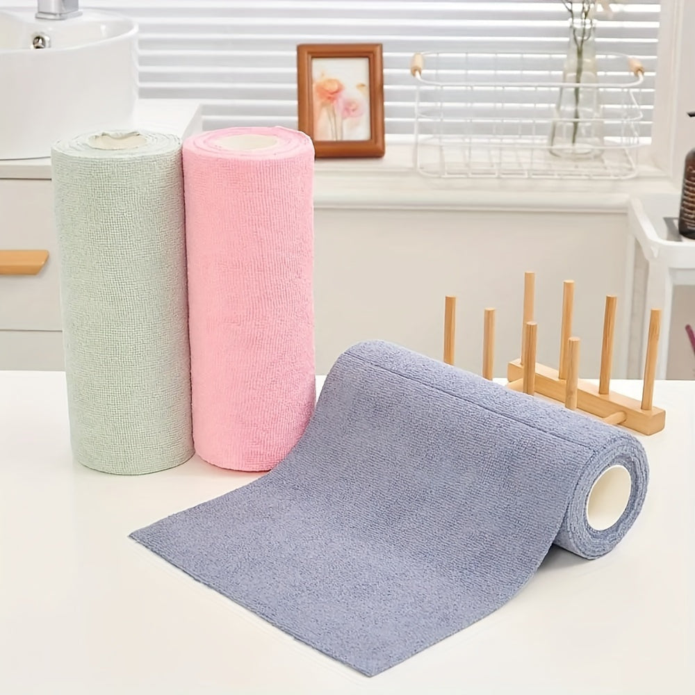 Kitchen Dish Towels: 4M Reusable Dish Cloth Roll - Washable Cleaning Wipes
