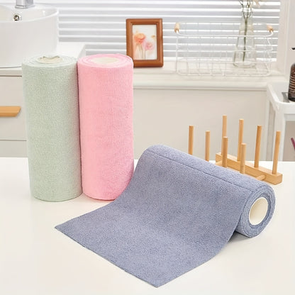 Kitchen Dish Towels: 4M Reusable Dish Cloth Roll - Washable Cleaning Wipes