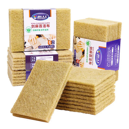5PCS Sisal Kitchen Cleaning Cloth Eco-friendly Plant Cleaning Sponge for Pot Bowl Dishwashing Cloth Kitchen Accessories