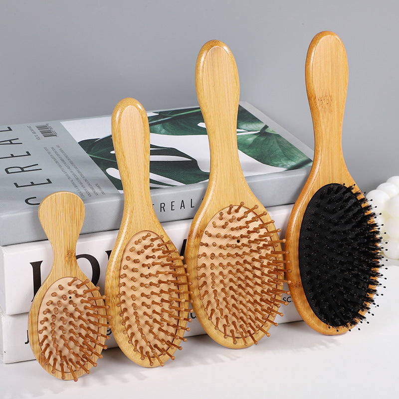 Bamboo Hair Brush: Anti-Static Scalp Massage Comb