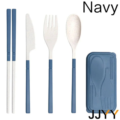 Bamboo Kitchen Utensils: Cutlery Set Eco-Friendly Travel Utensils with Case